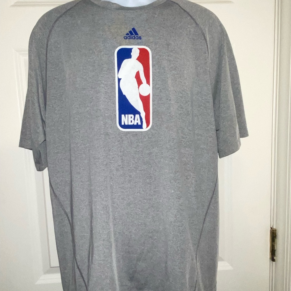 Adidas NBA Logoman ClimaLite Heather Gray T-Shirt